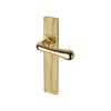 Heritage Brass Charlbury Reeded Lever Latch Polished Brass finishUK Design Registration Number 6202494