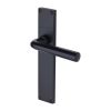 Heritage Brass Octave Lever Latch Door Handle on 200mm Plate Matt Black finish