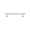 Heritage Brass Cabinet Pull Contour Design with 16mm Rose 96mm CTC Polished Chrome finish