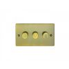 Eurolite Enhance Decorative 3 Gang Dimmer Antique Brass