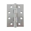 Atlantic Ball Bearing Hinges Grade 11 Fire Rated 4" x 3" x 2.5mm - Satin Chrome (Pair)