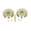 Polished Nickel 60mm Art Deco Round Pull - Privacy Set