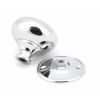 Polished Chrome 57mm Mushroom Mortice/Rim Knob Set