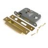 Satin Brass 3" Heavy Duty Bathroom Mortice Lock