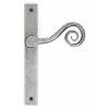 Pewter Monkeytail Slimline Lever Espag. Latch Set - LH