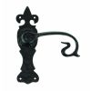 Black Curly Lever Latch Set