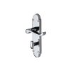 Heritage Brass Door Handle for Bathroom Builders' Range Polished Chrome finish