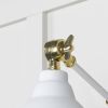 Smooth Brass Brindley Wall Light in Flock