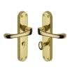 Heritage Brass Door Handle for Bathroom Gloucester Design Polished Brass finish