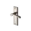 Heritage Brass Door Handle Lever Lock Boston Design Satin Nickel finish