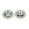 Polished Chrome 60mm Plain Round Pull - Privacy Set