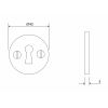 Round Uncovered Escutcheon - Forged Steel