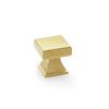 Alexander & Wilks - Jesper Square Cupboard Knob - Satin Brass PVD - 30mm