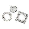 Pewter Round Escutcheon (Square Rose)