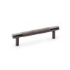 Alexander & Wilks - Brunel Knurled T-Bar Cupboard Handle - Dark Bronze PVD - Centres 96mm