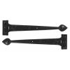 Textured Black 18" Cast T Hinge (pair)