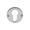 Heritage Brass Euro Profile Cylinder Escutcheon Satin Chrome finish