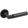 Tupai Exclusivo 5S Line Covas Lever Door Handle on 5mm Slimline Round Rose - Pearl Black