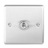 Eurolite Enhance Decorative 1 Gang Toggle Switch Satin Stainless Steel