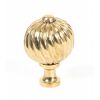 Polished Brass Spiral Cabinet Knob - Medium