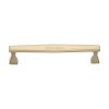 Heritage Brass Cabinet Pull Deco Design 160mm CTC Satin Brass Finish