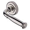 Heritage Brass Door Handle Lever Latch on Round Rose Lincoln Design Polished Nickel finish
UK Registered Design Number 6228268