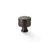 Alexander & Wilks - Leila Hammered Cupboard Knob - Dark Bronze - 30mm