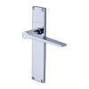 Heritage Brass Gio Lever Latch Door Handle on 200mm Plate Polished Chrome finish