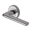 Sorrento Door Handle Lever Latch on Round Rose Lena Design Polished Chrome finish