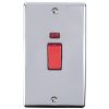 Eurolite Enhance Decorative 45Amp Switch with Neon Indicator Polished Chrome