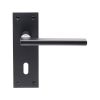 Trentino Lever On Backplate Lock 57mm - Matt Black