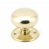 Polished Brass 57mm Mushroom Mortice/Rim Knob Set