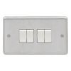 Eurolite Stainless Steel 4 Gang Switch Satin Stainless Steel