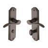 Heritage Brass Door Handle for Bathroom Howard Design Matt Bronze finish