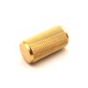 Knurled Cylinder Cupboard Pull Satin Brass