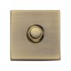 Heritage Brass Square Bell Push Antique Brass finish