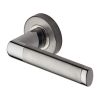 Sorrento Door Handle Lever Latch on Round Rose Milan Design Apollo finish