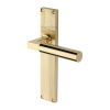 Heritage Brass Bauhaus Reeded Lever Latch Polished Brass finishUK Design Registration Number 6234526