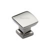 Heritage Brass Cabinet Knob Plinth Design with base 25mm Polished Nickel finish