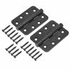 Eclipse 14869BLK - 102x76x3mm BLK Ball Bearing Radius Corner Hinge Grade 13 - (Pair) - Matt Black