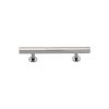 Heritage Brass Cabinet Pull Square Design with Footings 96mm CTC Polished Nickel finish