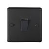 Eurolite Stainless Steel 1 Gang Switch Matt Black