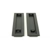 Matt Black 250mm Art Deco Rectangular Pull - Privacy Set