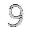 Heritage Brass Numeral 9 Face Fix 51mm (2") Satin Chrome finish