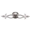 Heritage Brass Cabinet Knob Oval/Backplate Design 32mm Satin Nickel finish