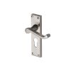 Heritage Brass Door Handle for Euro Profile Plate Builders' Range Satin Nickel finish