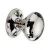 Hammered Mushroom Mortice/Rim Door Knob Polished Nickel