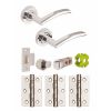 Jigtech Sabre Privacy Door Pack Polished Chrome - JTB81005