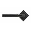 Matt Black Hammered Newbury Lever on Rose Set (Square Rose) - Unsprung