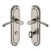 Heritage Brass Door Handle for Bathroom Ambassador Design Mercury finish